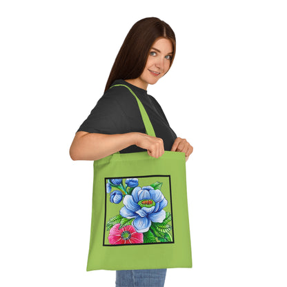 Blue Poppy Cotton Tote Bag – Art Print