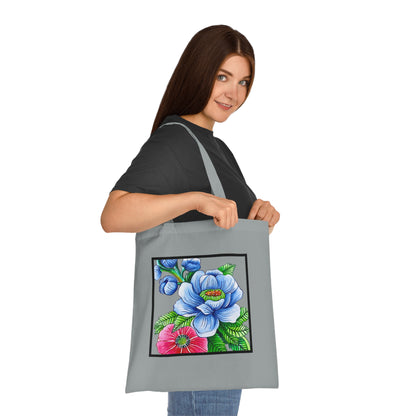 Blue Poppy Cotton Tote Bag – Art Print