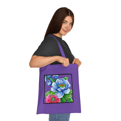 Blue Poppy Cotton Tote Bag – Art Print