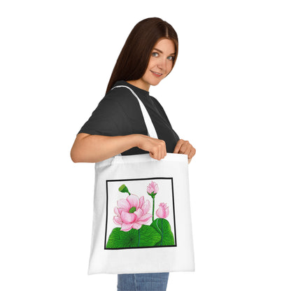 Lotus Cotton Tote Bag – Art Print