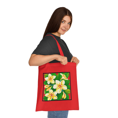 Plumeria Cotton Tote Bag – Art Print