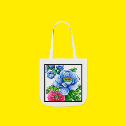 Blue Poppy Canvas Tote Bag – Premium Art Print