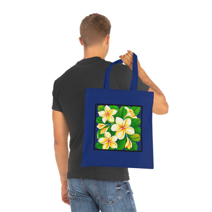 Plumeria Cotton Tote Bag – Art Print