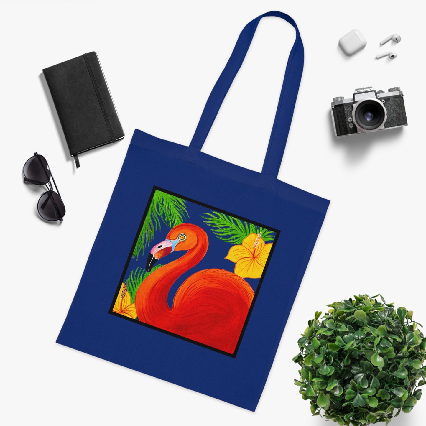 Flamingo Cotton Tote Bag – Art Print