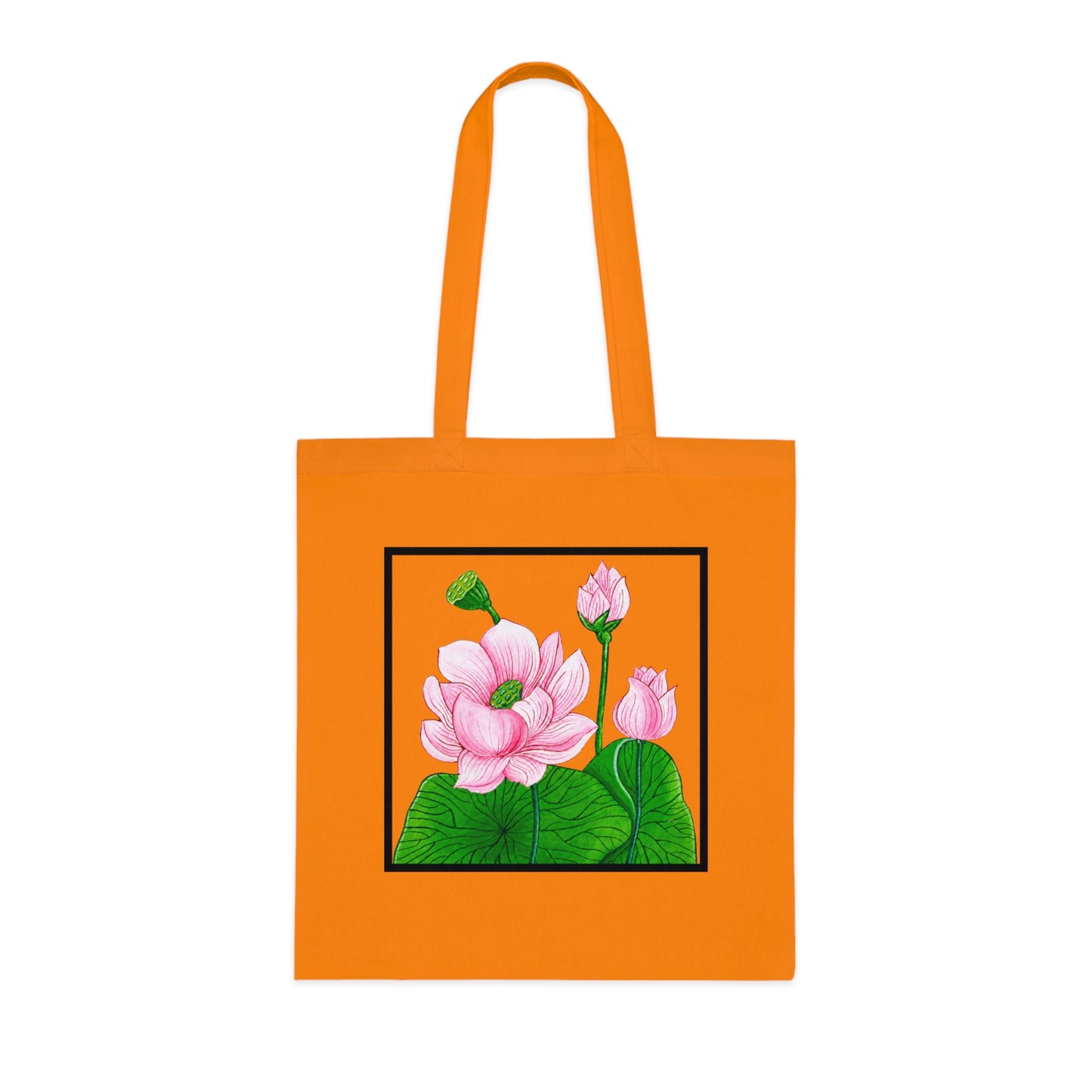 Lotus Cotton Tote Bag – Art Print