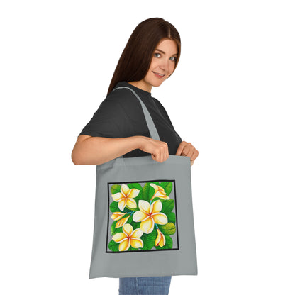 Plumeria Cotton Tote Bag – Art Print