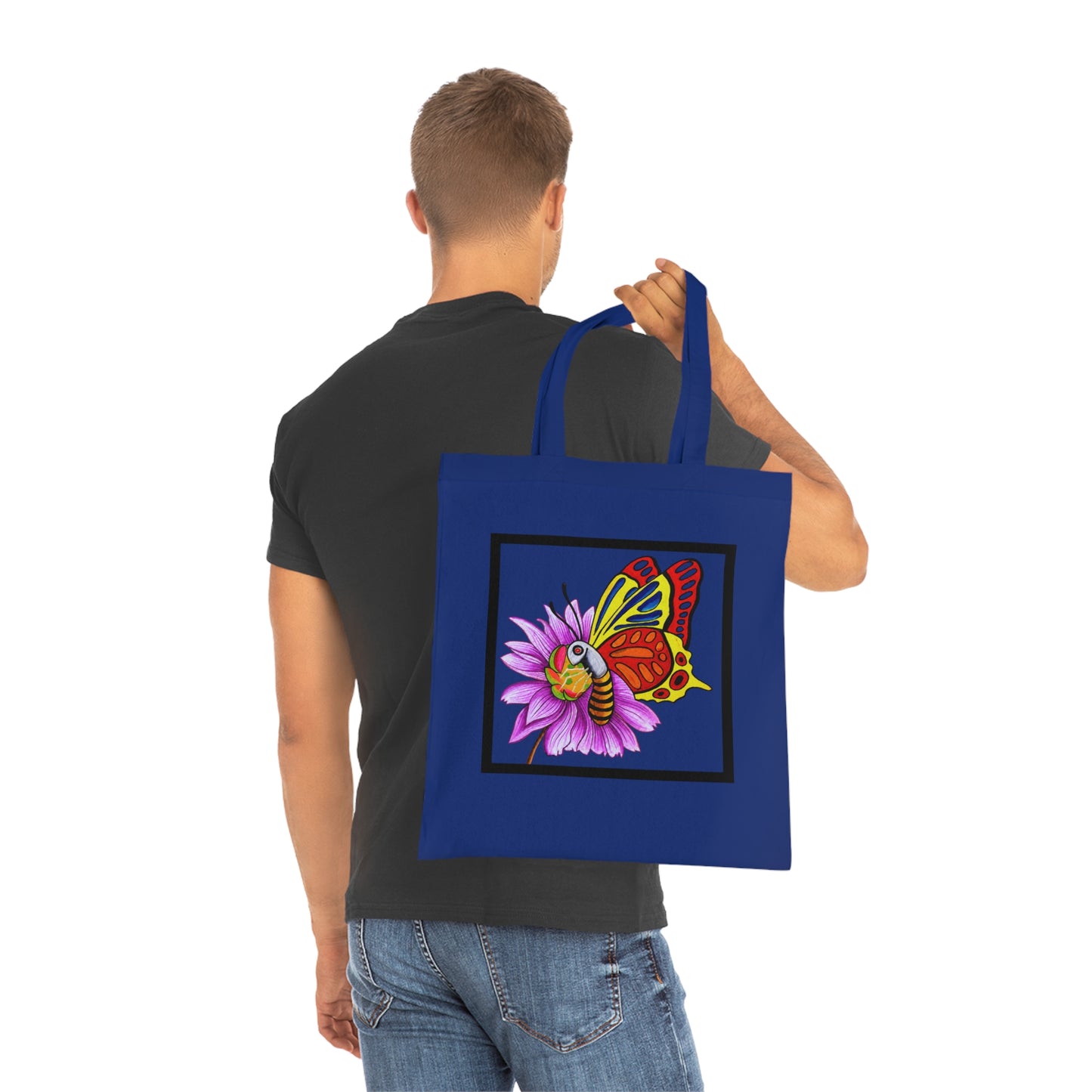 Butterfly Cotton Tote Bag – Art Print