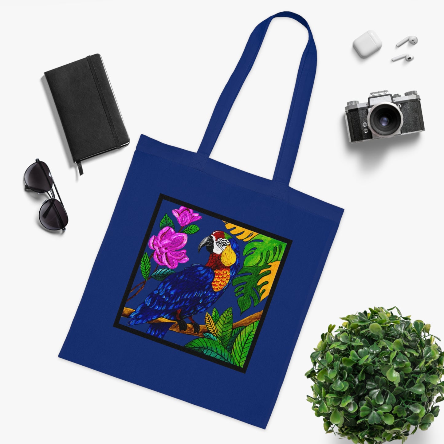 Macaw Cotton Tote Bag – Art Print