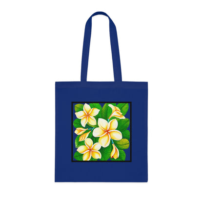 Plumeria Cotton Tote Bag – Art Print