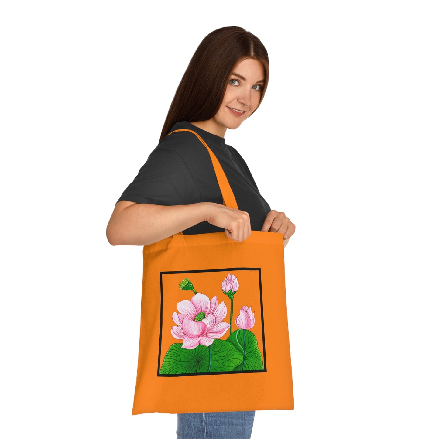 Lotus Cotton Tote Bag – Art Print