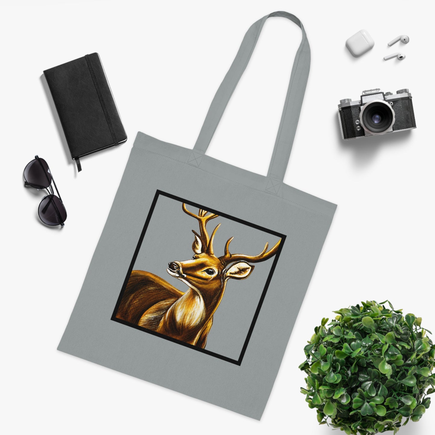 Stag Cotton Tote Bag – Art Print