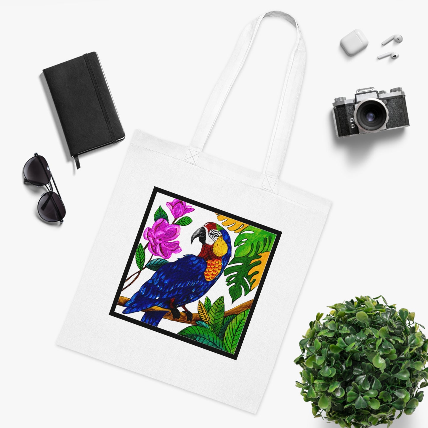 Macaw Cotton Tote Bag – Art Print
