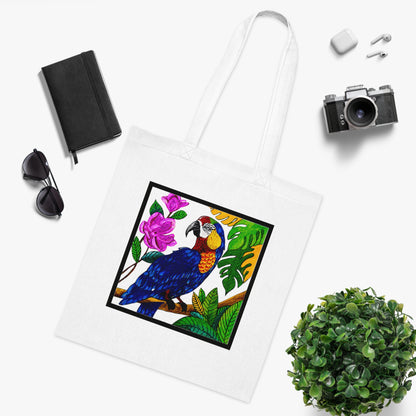 Macaw Cotton Tote Bag – Art Print