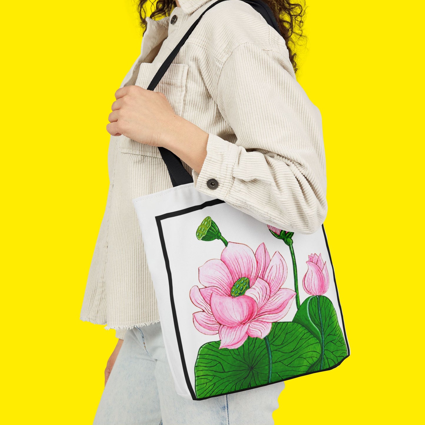 Lotus Canvas Tote Bag – Premium Art Print