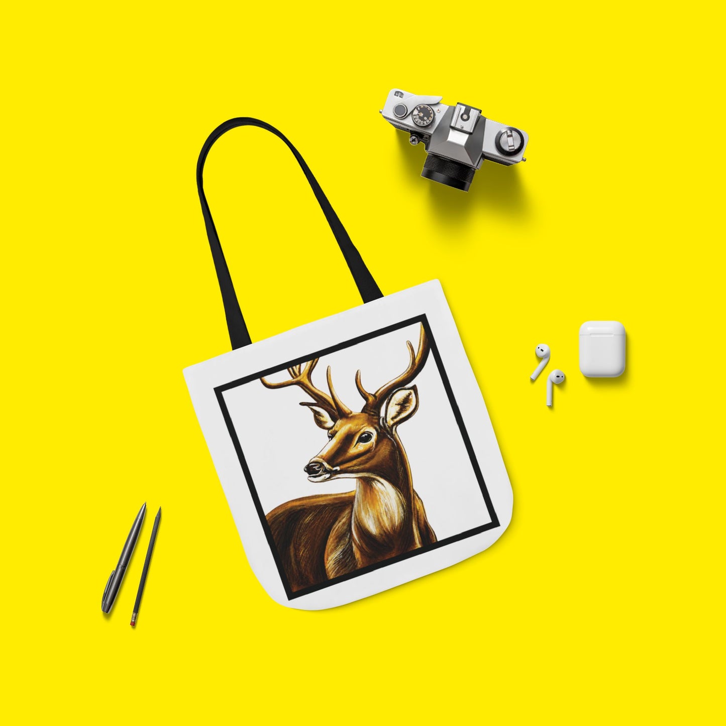Stag Canvas Tote Bag – Premium Art Print
