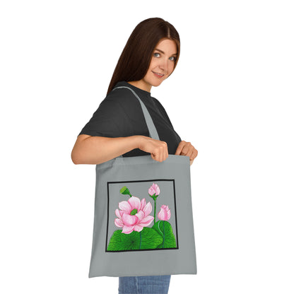 Lotus Cotton Tote Bag – Art Print