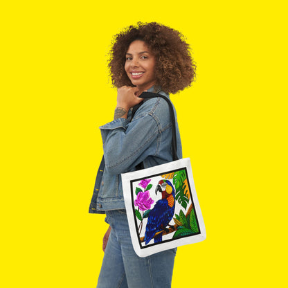 Macaw Canvas Tote Bag – Premium Art Print