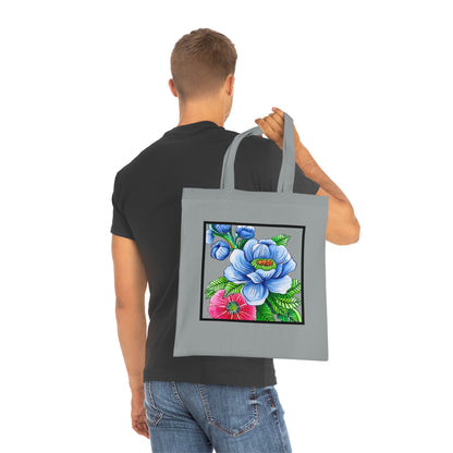 Blue Poppy Cotton Tote Bag – Art Print