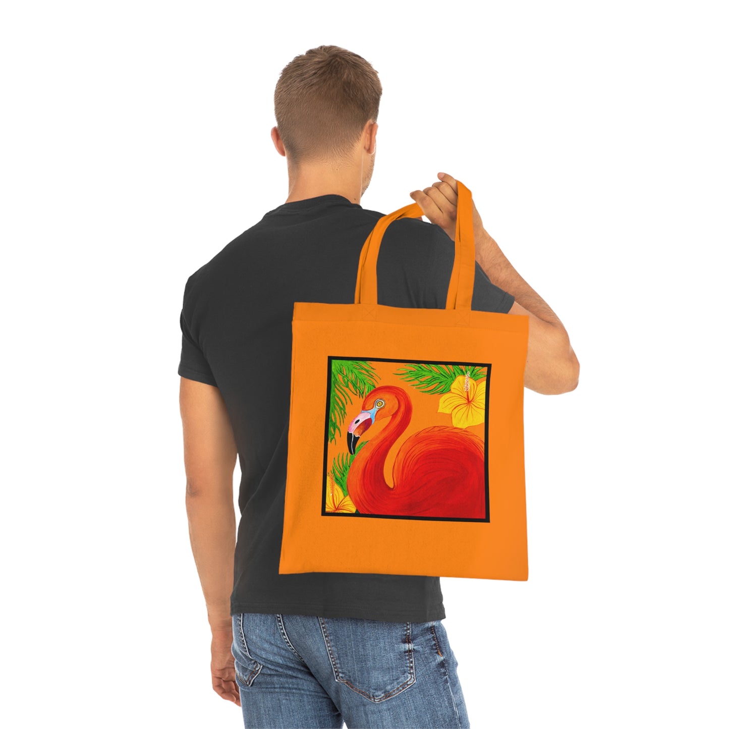Flamingo Cotton Tote Bag – Art Print