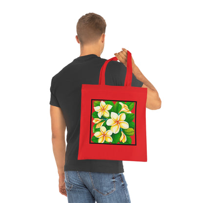 Plumeria Cotton Tote Bag – Art Print