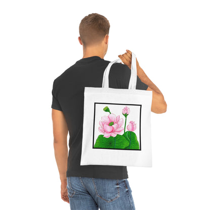 Lotus Cotton Tote Bag – Art Print