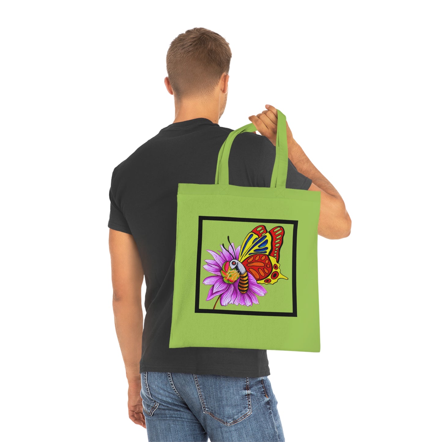 Butterfly Cotton Tote Bag – Art Print