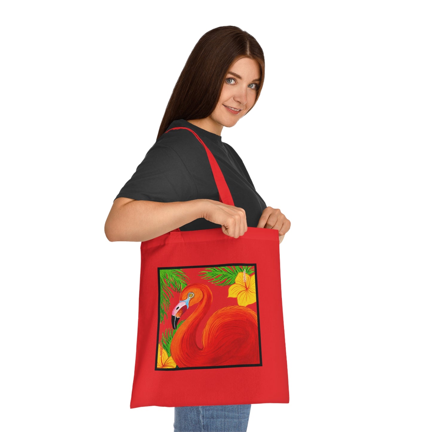 Flamingo Cotton Tote Bag – Art Print