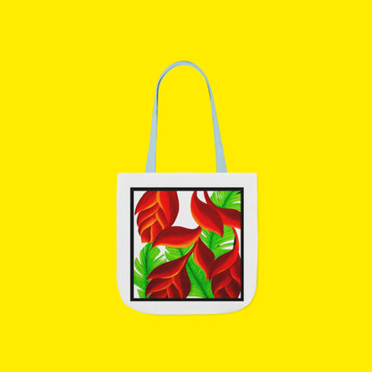 Tropical Leaves Canvas Tote Bag – Premium Art Print
