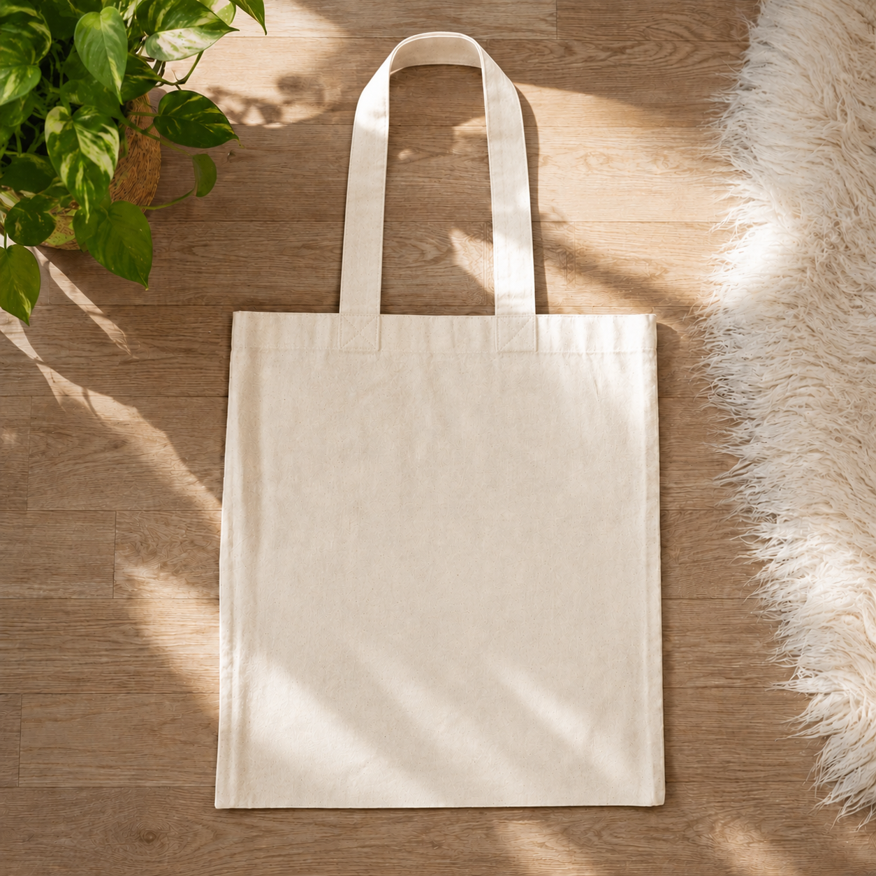 Amber Stag Tote Bag – Printed and Hand-Painted Art Tote