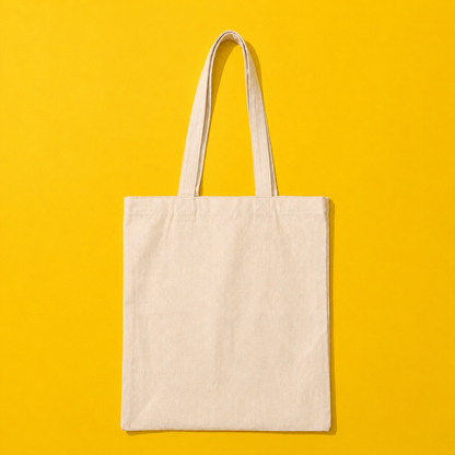 Lotus Tote Bag – Printed and Hand-Painted Art Tote