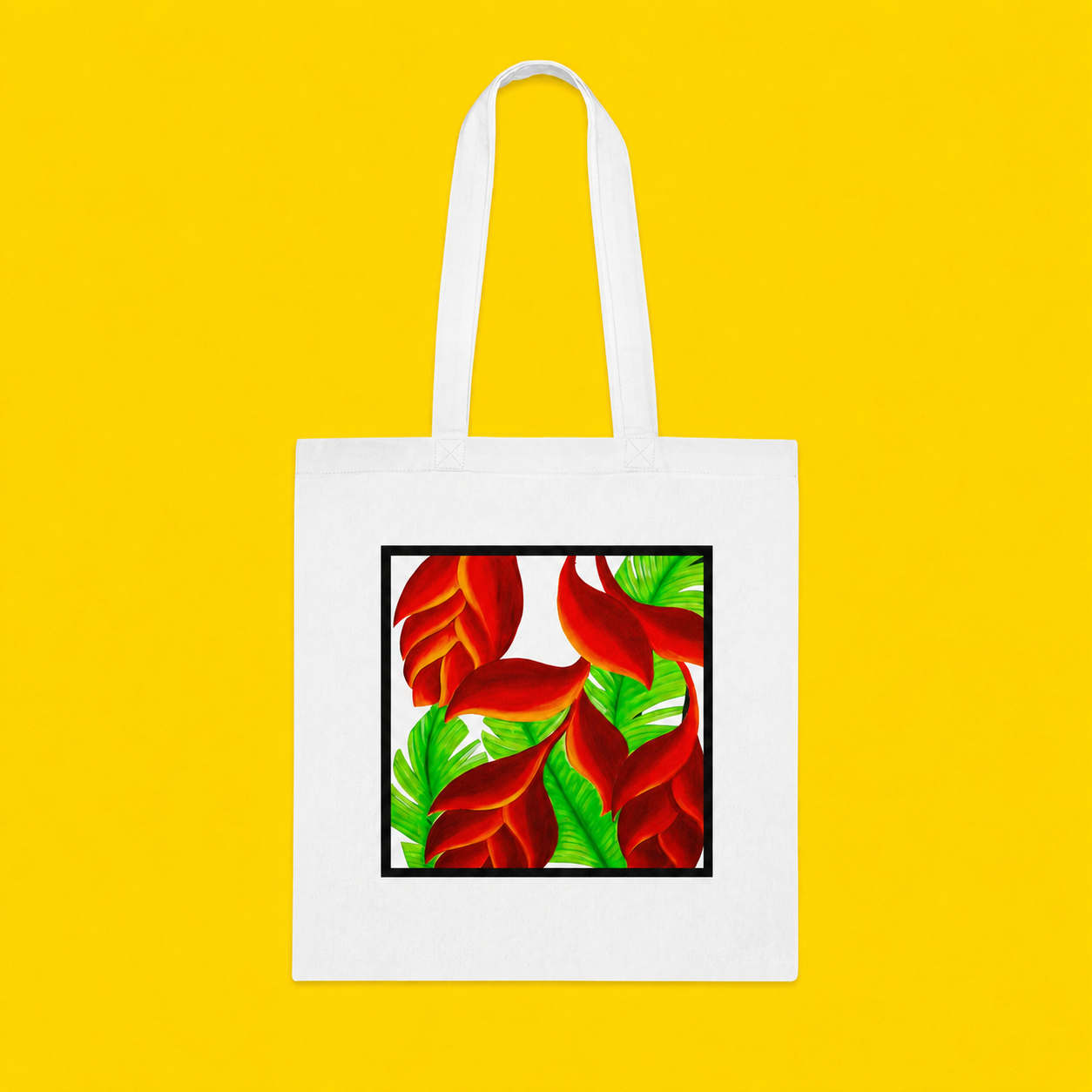 Tropical Leaves Cotton Tote Bag – Art Print